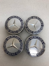 Load image into Gallery viewer, Set of 4 Mercedes 75MM Classic Dark Blue Wheel Center Hub Caps 7aa63f37
