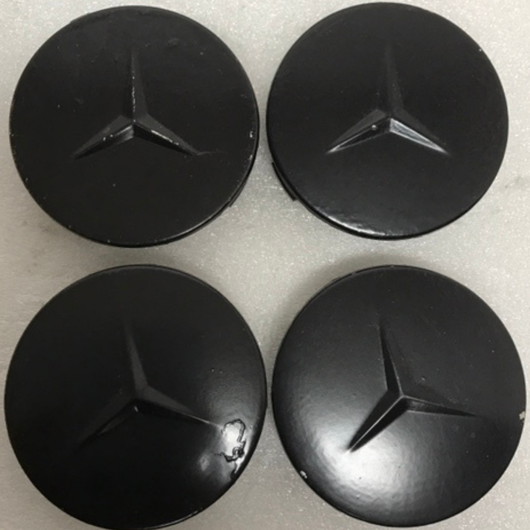 Set of 4 Mercedes 75MM Center Hub Caps AMG Black A1714000025 fad24def