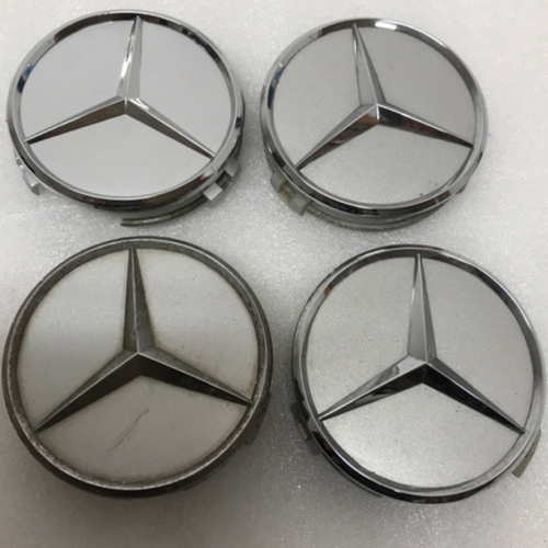 4x for Mercedes-Benz Silver Wheel Center Hub Caps 75mm c20bfc2a