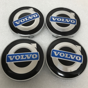 Set of 4  Volvo Iron Mark Alloy Black Wheel Center Cap 0a649f19