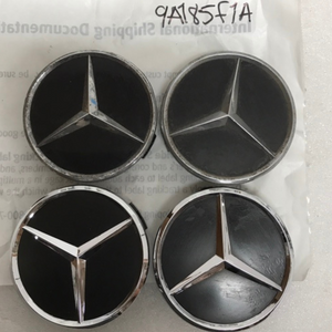 Set of 4 Mercedes-Benz Matte Black Wheel Center Hub Caps 75mm 9a185f1a