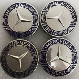 Set of 4 Mercedes 75MM Classic Dark Blue Wheel Center Hub Caps ab8c1866