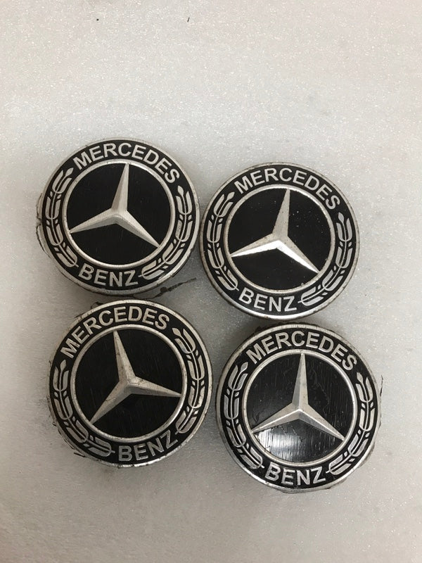 Set of 4 Mercedes-Benz Black Wheel Center Caps 75MM A1714000025 df614877