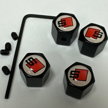 Load image into Gallery viewer, Set of 4 Universal S Wheel Stem Air Valve Caps Anti-theft Cover Kit 0a0405fdW