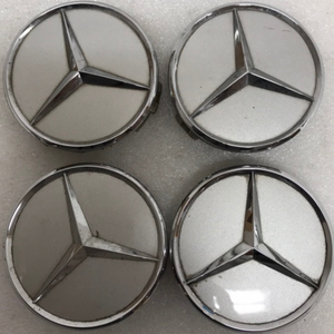 Set of 4 Mercedes Silver Wheel Center Hub Caps Emblem 75mm e73d6b2c