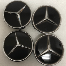 Load image into Gallery viewer, Set of 4 Mercedes-Benz Matte Black Wheel Center Hub Caps 75mm 42842beb