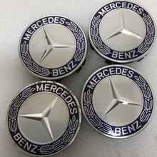 Load image into Gallery viewer, Set of 4 Mercedes 75MM Classic Dark Blue Wheel Center Hub Caps 283e14d2