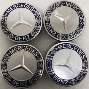 Set of 4 Mercedes 75MM Classic Dark Blue Wheel Center Hub Caps a6f559f0