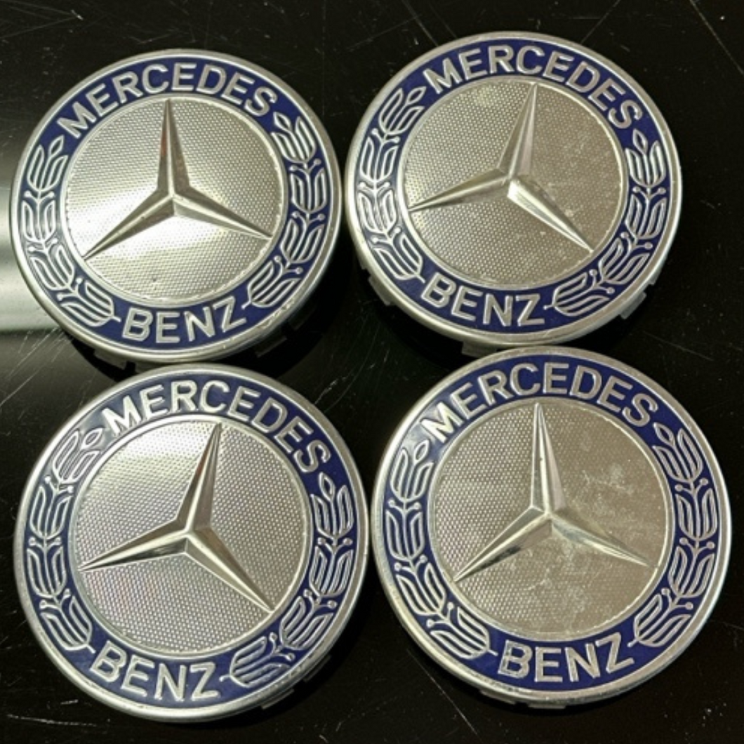 Set of 4 Mercedes-Benz Dark Blue Center Cap 75MM b62a7e4c