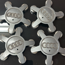 Load image into Gallery viewer, Set of 4 Audi Spyder Wheel Hub Center Cap Silver 135mm 4F0601165 accef69a
