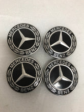 Load image into Gallery viewer, Set of 4 Mercedes-Benz Black Wheel Center Caps 75MM A 171 400 00 25