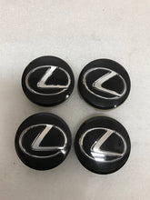 Load image into Gallery viewer, Set of 4 Lexus BLACK 62mm Center Caps 71A104-0010 dad08ab5