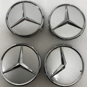 Set of 4 Mercedes-Benz Silver Wheel Center Hub Caps 75mm f139447b