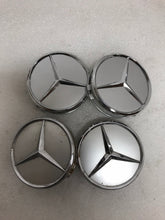 Load image into Gallery viewer, 4x for Mercedes-Benz Silver Wheel Center Hub Caps Emblem Hubcaps Set 75mm