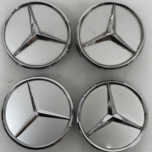 4x for Mercedes-Benz Silver Wheel Center Hub Caps 75mm 24b9f49a