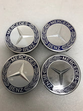 Load image into Gallery viewer, Set of 4 Mercedes-Benz 75MM Classic Dark Blue Wheel Center Hub Caps 96935366