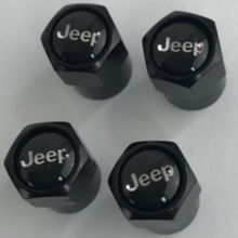 Load image into Gallery viewer, Set of 4 Universal Jeep Black Wheel Stem Air Valve Caps 058edb6f