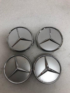 4x for Mercedes-Benz Silver Wheel Center Hub Caps Emblem Hubcaps Set 75mm