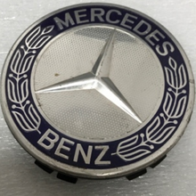 Load image into Gallery viewer, SET OF 2 SILVER Mercedes-Benz Center Caps 75 mm A1714000125 11d7ba9f