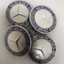 Load image into Gallery viewer, Set of 4 Mercedes 75MM Classic Dark Blue Wheel Center Hub Caps 7128c901