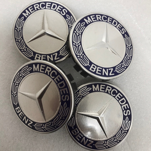 Set of 4 Mercedes 75MM Classic Dark Blue Wheel Center Hub Caps 7128c901