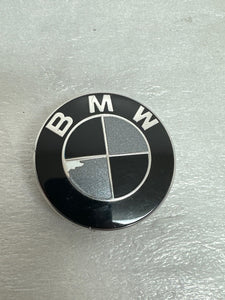Set of 3 BMW Wheel Rim 6857149 57mm Black Center Cap 88a0106e