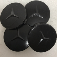 Load image into Gallery viewer, Set of 4 Mercedes 75MM Center Hub Caps AMG Black A1714000025 fad24def