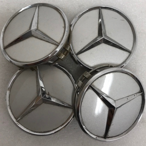 Set of 4 Mercedes Silver Wheel Center Hub Caps Emblem 75mm e73d6b2c