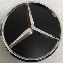Load image into Gallery viewer, Set of 4 Mercedes-Benz Matte Black Wheel Center Hub Caps 75mm 9a185f1a