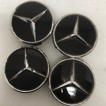 Load image into Gallery viewer, Set of 4 Mercedes-Benz Matte Black Wheel Center Hub Caps 75mm 42842beb