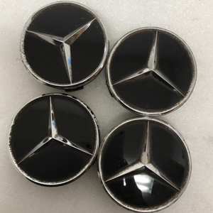 Set of 4 Mercedes-Benz Matte Black Wheel Center Hub Caps 75mm 42842beb