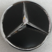 Load image into Gallery viewer, Set of 4 Mercedes-Benz Matte Black Wheel Center Hub Caps Set 75mm 15566df6