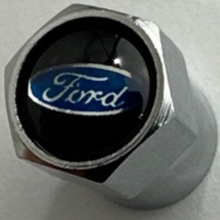 Load image into Gallery viewer, Set of 4 Universal Ford Silver  Wheel Stem Air Valve Caps ab476cfa