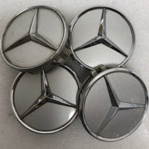 Set of 4 Mercedes-Benz Silver Wheel Center Hub Caps 75mm 7c9f0abf