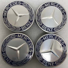 Load image into Gallery viewer, Set of 4 Mercedes 75MM Classic Dark Blue Wheel Center Hub Caps b55620b0