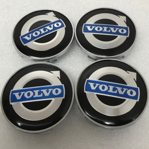 Set of 4  Volvo Iron Mark Alloy Black Wheel Center Cap 0a649f19