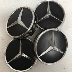 Set of 4 Mercedes-Benz Matte Black Wheel Center Hub Caps 75mm fb7b85ef