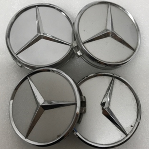 Set of 4 Mercedes-Benz Silver Wheel Center Hub Caps 75mm f139447b