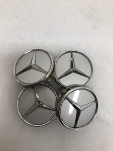 4x for Mercedes Silver Wheel Center Hub Caps Emblem Hubcaps Set 75mm e73d6b2c