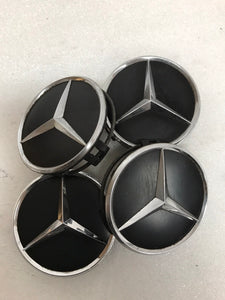 4x for Mercedes-Benz Matte Black Wheel Center Hub Caps 75mm fb7b85ef