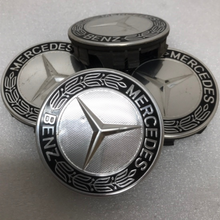 Load image into Gallery viewer, Set of 4 Mercedes 75MM Classic Dark Blue Wheel Center Hub Caps 2ebaa0da