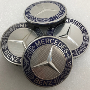 Set of 4 Mercedes 75MM Classic Dark Blue Wheel Center Hub Caps a8b782d8