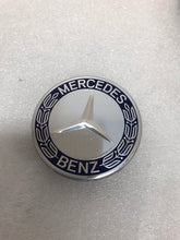 Load image into Gallery viewer, 4PC Mercedes 75MM Classic Dark Blue Wheel Center Hub Caps AMG Wreath 8a7166a5