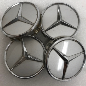 Set of 4 Mercedes Silver Wheel Center Hub Caps Emblem 75mm e73d6b2c