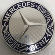 Load image into Gallery viewer, Set of 4 Mercedes 75MM Classic Dark Blue Wheel Center Hub Caps 6edcc8de