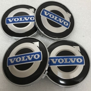 Set of 4  Volvo Iron Mark Alloy Black Wheel Center Cap 0a649f19