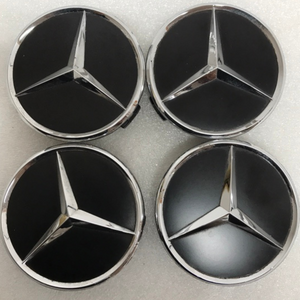 Set of 4 Mercedes-Benz Matte Black Wheel Center Hub Caps 75mm bc2a54be