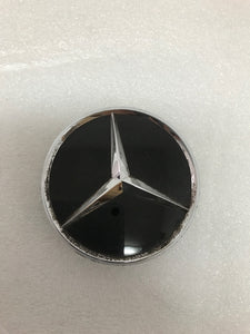 4x for Mercedes-Benz Matte Black Wheel Center Hub Caps Emblem Hubcaps Set 75mm