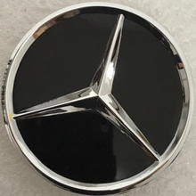 Load image into Gallery viewer, Set of 4 Mercedes-Benz Matte Black Wheel Center Hub Caps 75mm 17b4f4dc