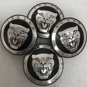 Set of 4 Jaguar Black 59mm Center Cap Cover 8W93-1A096-AB a3126a26